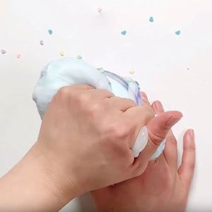 สไลม์ฟูฟ่องยอดนิยมใหม่ ขายดี สไลม์คริสตัล สไลม์ไอศกรีมหลากสี สไลม์ไหมสีรุ้ง พร้อมพลาสติกและดินเหนียว - Product Image 6
