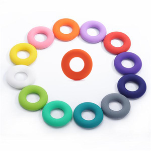 Silicone Grosse Rose Perles Fleur Bébé Dents Sans BPA Rose Bébé Jouets De Dentition Accessoires pour Sucette Chaîne Sans BPA - Product Image 5