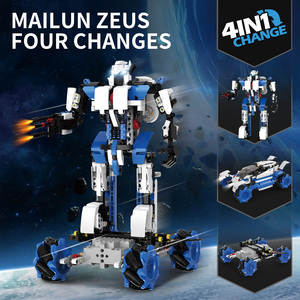 Robot inteligente para niños 4 en 1 tecnología de programación aplicación Control remoto Rc deformación coche rompecabezas juguete de bloques de construcción - Product Image 2