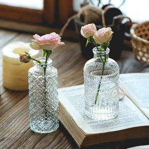 Vaso in Vetro Trasparente Mini Retrò Europeo all'Ingrosso, Decorazione per Casa e Matrimonio, Creativo per Composizioni Floreali Idroponiche - Product Image 4