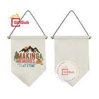 Drapeau personnalisé en polyester et lin, sublimation vierge, bannière de fête, jardin, camping, porte, mur, ornements suspendus, drapeaux pour la décoration de la maison