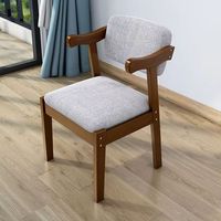 Chaise de salle à manger en bois massif, design nordique, style ferme, revêtement en tissu, confortable pour une utilisation prolongée, mobilier de maison, utilisation en chambre à coucher