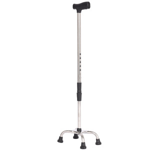 Daidongxiang Aluminum Alloy Four Legged <b>Cane</b> Adjustable Height Non Slip Handle For Elderly Walking Aid - Product Image 5