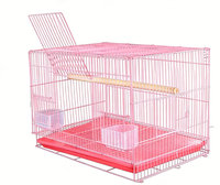 Grande cage à oiseaux galvanisée, cage de reproduction pour perruches, cage pliante carrée pour oiseaux d'amour, cage pour animaux de compagnie