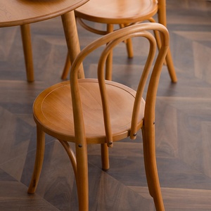 <span class=keywords><strong>Chaise</strong></span> de salle à manger empilable en bois massif Nordic Villa avec dossier en rotin naturel - Product Image 6