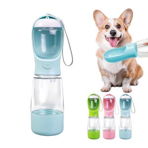 Botella de Agua 3 en 1 para Perros, a Prueba de Fugas, con Contenedor de Comida y Porta Bolsas para Excrementos, para Viajes al Aire Libre, Dispensador Portátil para Mascotas - Product Image 1