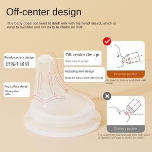 Adaptable bébé Parent excentrique bec de canard mamelon Simulation lait maternel Super doux recadrée Pigeon <span class=keywords><strong>biberon</strong></span> accessoires - Product Image 3