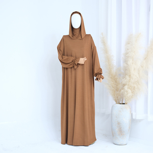 Último Modelo de Loriya, Hiyab de Oración de una Pieza, Sudadera Lisa de Jersey, Abaya, Ropa Islámica, Vestidos de Oración Transpirables para Eid y Ramadán - Product Image 2