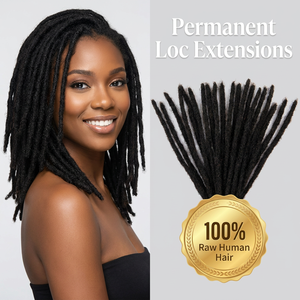 Extensiones de rastas hechas a mano de 0.4cm a 0.8cm, cabello humano permanente, rastas teñidas, negro natural para salones, EE. UU., Europa, tejido Remy - Product Image 2