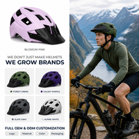 Casco MTB Ligero DEVIATE al por Mayor de Fábrica con Luz LED de Advertencia Recargable por USB, Visera Grande y Color Personalizado para Ciclismo Deportivo de Adultos