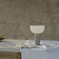 Lampe de bureau rechargeable SAIDKOCC Nordic en marbre naturel, style moderne et minimaliste, pour chambre et salon