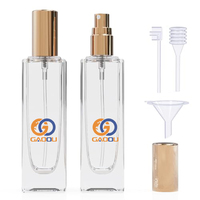 Mini flacons de parfum de luxe fantaisie 10 ml, vides, transparents, rechargeables, atomiseurs de voyage, sérigraphie, mini emballage diffuseur à bâtonnets