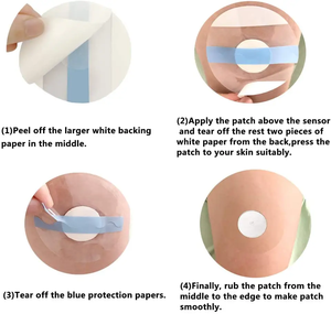 แผ่นแปะกันน้ำสำหรับเครื่องวัดระดับน้ำตาลในเลือด <span class=keywords><strong>Dexcom</strong></span> <span class=keywords><strong>G6</strong></span> G7 Libre 1/2/3 (แพ็ค 30 ชิ้น) แบบใส - Product Image 6