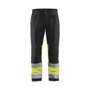 BLAKLADER - 155118119933C56 Hi-Vis <b>trousers</b> <b>stretch</b> <b>Black</b>/Yellow - EAN 7330509539880 HI-VIS WORKWEAR - Product Image 1