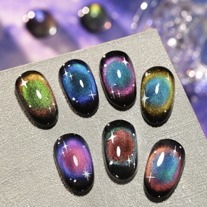 ZRKGEL Fournisseurs de produits pour ongles, Gel magnétique effet œil de chat Galaxie 7 couleurs, Gel à ongles OEM pailleté scintillant, Soak Off, pour Nail Art en gros pour salons - Product Image 1