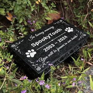 Placa Conmemorativa de Resina Personalizable <span class=keywords><strong>para</strong></span> Banco - Nombre/Fecha/<span class=keywords><strong>Cita</strong></span> Grabable, Diseño Floral Ornamentado, Ideal <span class=keywords><strong>para</strong></span> Tributo en el Jardín - Product Image 2