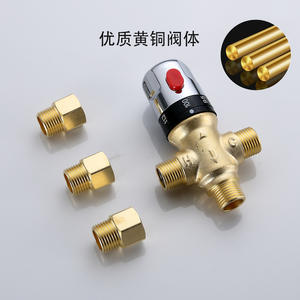 Válvula Mezcladora Termostática de Latón Estándar Americano 1/2 NPT, Válvula de Control de Agua Fría/Caliente para Calentadores de Agua, Gran Venta - Product Image 5