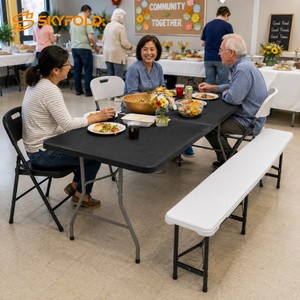 Offerta: Set <span class=keywords><strong>Tavolo</strong></span> e Panche <span class=keywords><strong>Pieghevoli</strong></span> in HDPE di Alta Qualità per Giardino, Picnic e Campeggio - Product Image 5