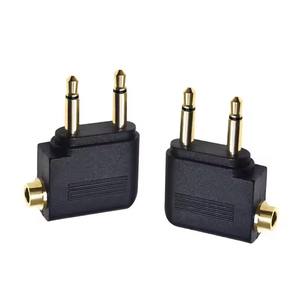 デュアル3.5mmプラグアダプタージャックオーディオヘッドフォンコンバーターアダプター航空飛行機旅行イヤホンコネクタ用 - Product Image 4