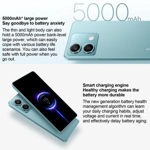 Smartphone Xiaomi <span class=keywords><strong>Redmi</strong></span> Note 13 5G 6GB + 128GB 6.67 pouces <span class=keywords><strong>MIUI</strong></span> 14 Mediatek Dimensity 6080 Octa Core jusqu'à 2.4GHz 5G - Product Image 6