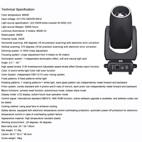 Pack de 2 projecteurs LED 600W 3-en-1 BSW Beam Spot Wash CTO CMY Zoom Moving Head Sharpy avec Flight Case