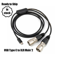 Câble d'interconnexion audio professionnel Yinyu DC007K USB-C vers double XLR mâle OFC à faible bruit pour smartphone, console de mixage, haut-parleur