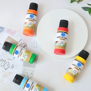Juego de <span class=keywords><strong>pintura</strong></span> acrílica Keep Smiling, no tóxico, 12 colores, 60ml, venta al por mayor, <span class=keywords><strong>pintura</strong></span> acrílica de tubo de plástico de cobertura fuerte profesional - Product Image 4