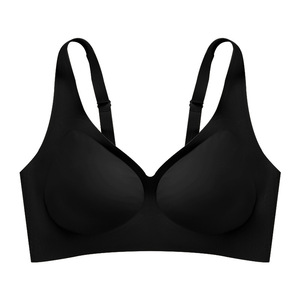 <span class=keywords><strong>Sujetador</strong></span> sin costuras para mujer, talla grande, con soporte de gel, efecto <span class=keywords><strong>push</strong></span>-<span class=keywords><strong>up</strong></span>, diseño liso, aros de acero, con logo en la copa, ropa interior femenina - Product Image 6