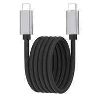 Câble de données magnétique tressé en alliage d'aluminium Type-C à charge rapide avec PD240W pour téléphones mobiles