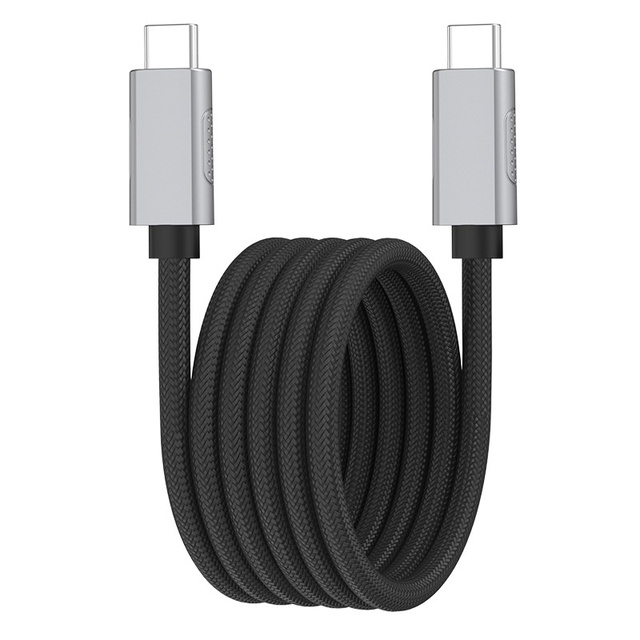 Type-C Magnetic Braided Aluminum Alloy Fast-Charging Data Cable with PD240W for Mobile Phones