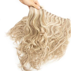 Cheveux naturels ondulés 13A de qualité supérieure, blond cendré, trame 100% cheveux humains Remy, paquet de trame - Product Image 1