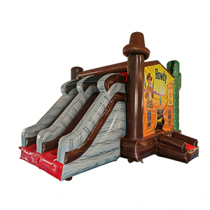 Château gonflable personnalisé avec toboggan et souffleur pour événements d'enfants - Product Image 1