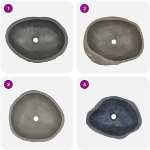Fregadero de encimera de piedra de Río Natural ovalado moderno personalizado CF, lavabo de baño moderno para el hogar, Hotel, comedor, lavabo de encimera - Product Image 6
