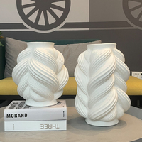 Nouveau design art blanc décor à la maison moderne en céramique style nordique vase vase à fleurs