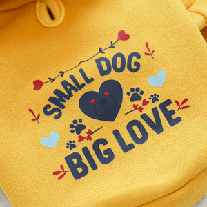 PETCIRCLE Vêtements pour animaux - Vêtements pour chiens et chats - Sweat-shirt jaune pour chiot - Product Image 4