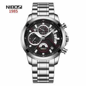 Reloj de Cuarzo de Lujo NIBOSI 2576, Reloj de Pulsera Casual para Hombre con Esfera Grande, Cronómetro, Correa de Acero de 20 mm - Product Image 1