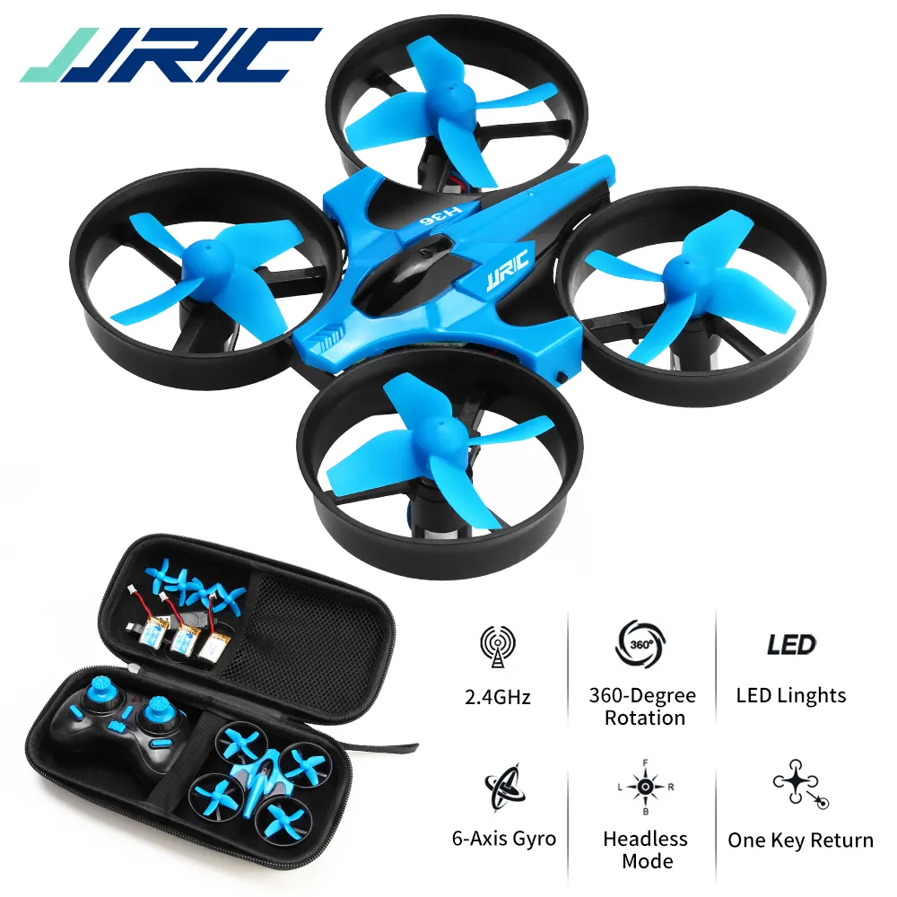 JJRC H36 2.4G RC Mini Drone 4CH One key take off Folding Flying UFO Toy Cheap Aircraft Toy With LED Drone Kid Gift