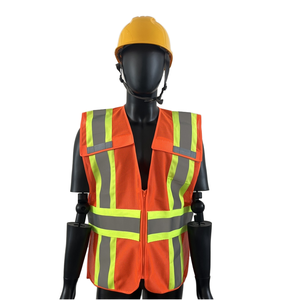 مناسب لأعمال البناء المرورية والصحية. متوافق مع معيار <span class=keywords><strong>ANSI</strong></span> الفئة 2 للسترات العاكسة للسلامة - Product Image 1