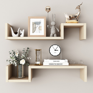 Combinazione libera creativo di legno reticolo parete mensola semplice appesa a parete per soggiorno legno artigianato scatole di legno cartine - Product Image 1