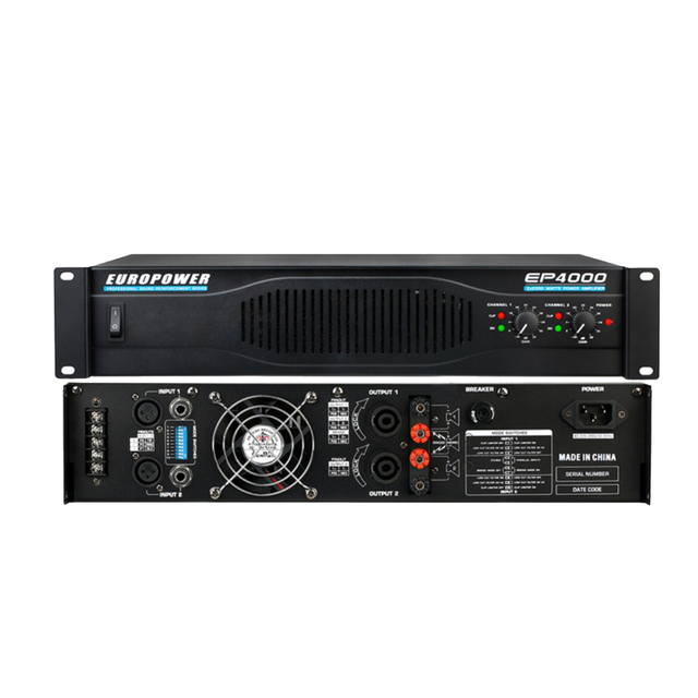 High Power Amplifier Audio Europower EP4000 Power Amplifier 2 Channel 4000 Watt Amplifier Professional Audio Amplifiers