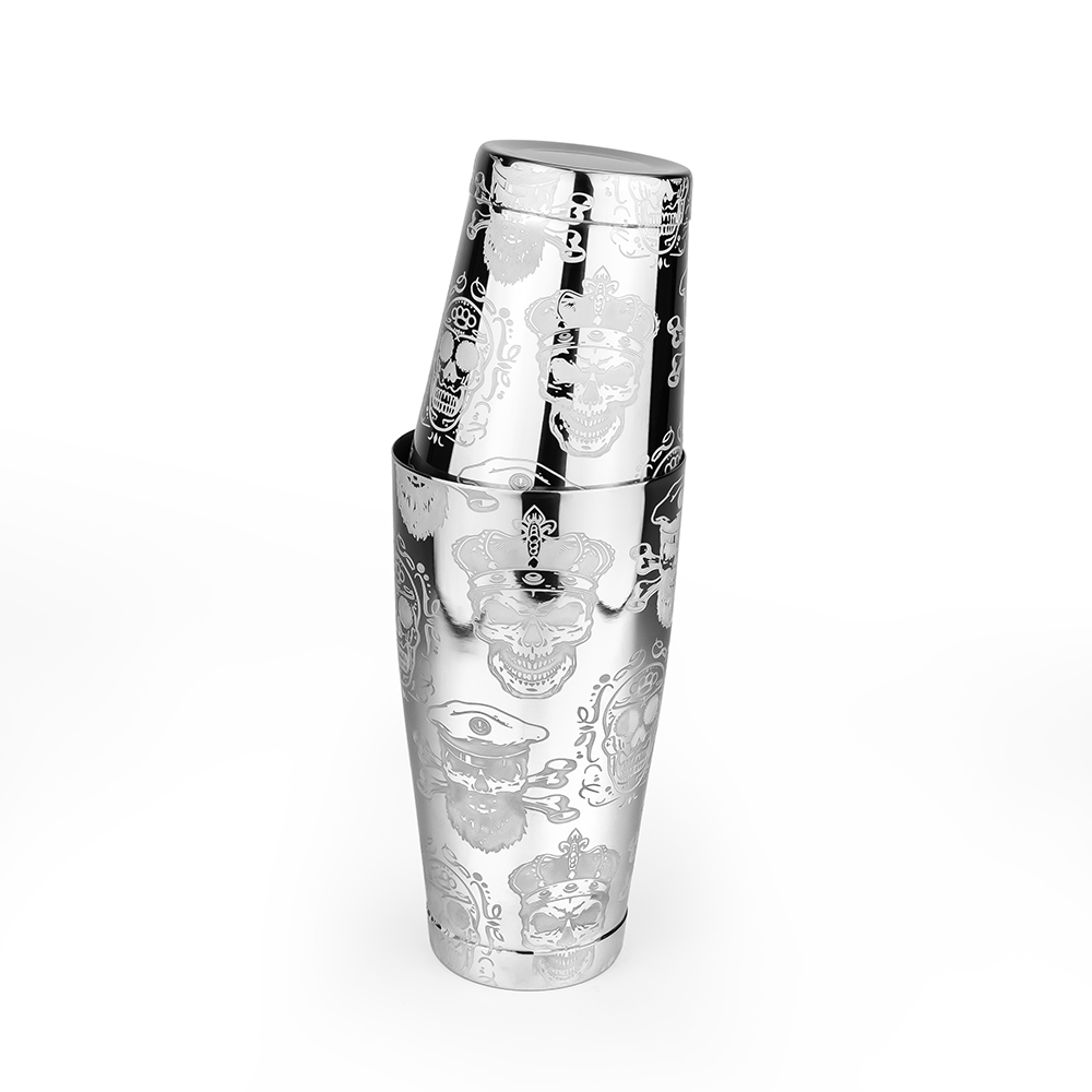 Silver Engraved Skull