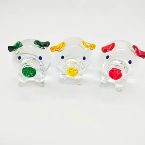 Mehrfarbiges handgemachtes Murano glas Miniatur tiere Schwein