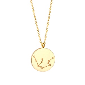 Colgante para astrología, placa o collar para mujer, accesorios inoxíbles, fabricación de bisutería, 18k - Product Image 1