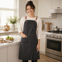 Apron Seragam Wanita Anti Air untuk Berkemah, Memasak, Seniman, Pelayan, dengan Desain Kustom