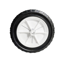 Roue pivotante pleine en caoutchouc et plastique de 7 pouces pour chariot à main, chariot à outils, chariot de transport, durable, sans frein, personnalisable OEM