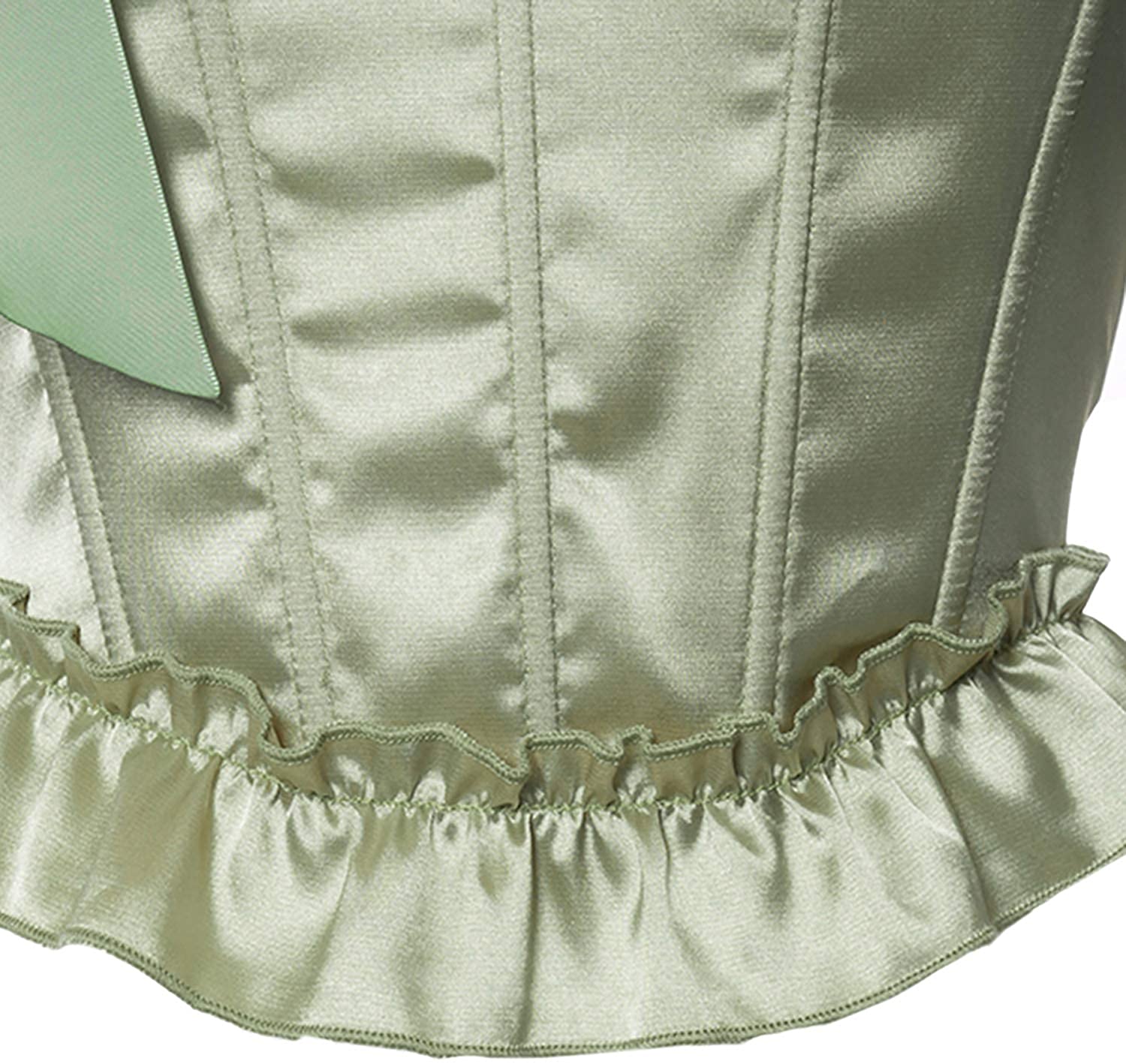 Women's Frill Smocked Crop Tank Top Bandage Bustier Corset Tie Shoulder Strap Lace-Up Corset Tops