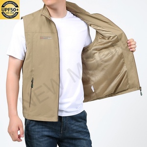 Chaleco de Trabajo Multibolsillos de Algodón para Hombre, Chaleco de Trabajo Personalizado con Logotipo Impreso para Empleados - Product Image 2