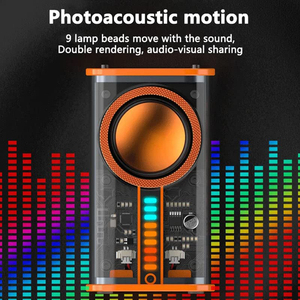 Haut-parleur Bluetooth transparent K07 Mecha avec microphone <span class=keywords><strong>pour</strong></span> appels mains libres, lumière RGB, basses puissantes, mini haut-parleur sans fil <span class=keywords><strong>pour</strong></span> la maison - Product Image 5