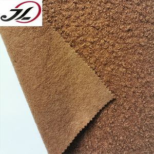 Vendita calda 100% poliestere morbido Sherpa riccio italiano Boucle Knit Double Sided Fleece tessuto bouclé per cappotti da donna - Product Image 6