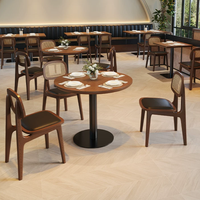 Asientos Modernos Minimalistas de Madera Maciza con Respaldo Alto, Duraderos, Fáciles de Limpiar, Ecológicos, Comerciales, para Snacks, Sopas, Postres
